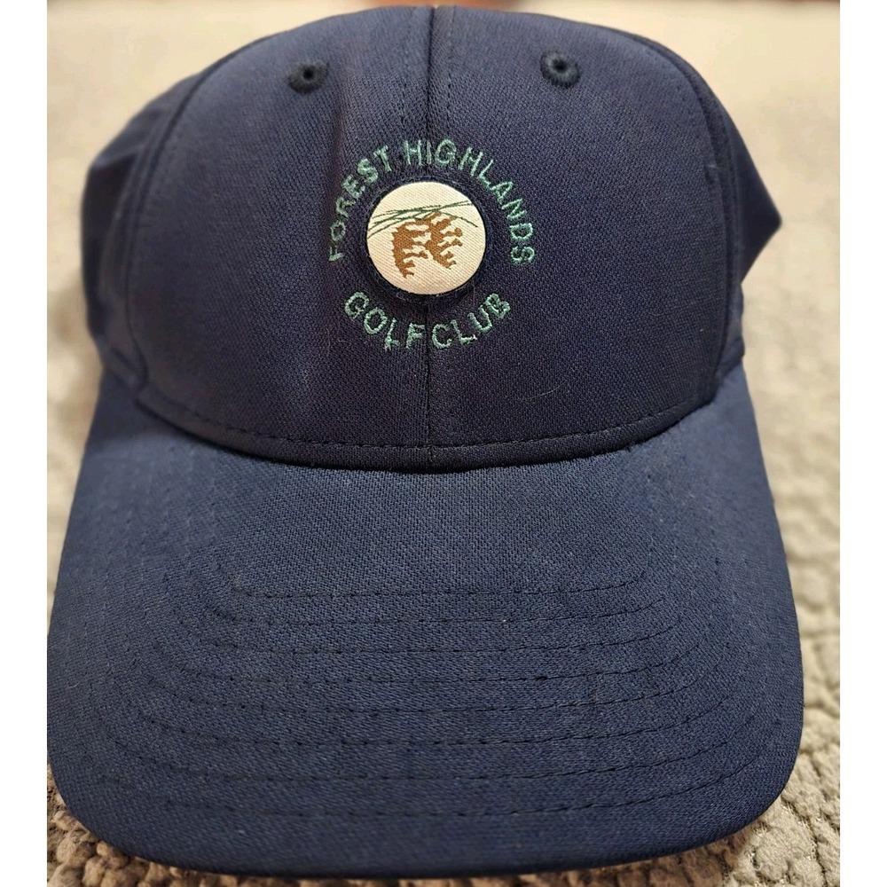 American Needle Men's XL Navy Blue Forest Highlands Golf Club Hat Flagstaff AZ